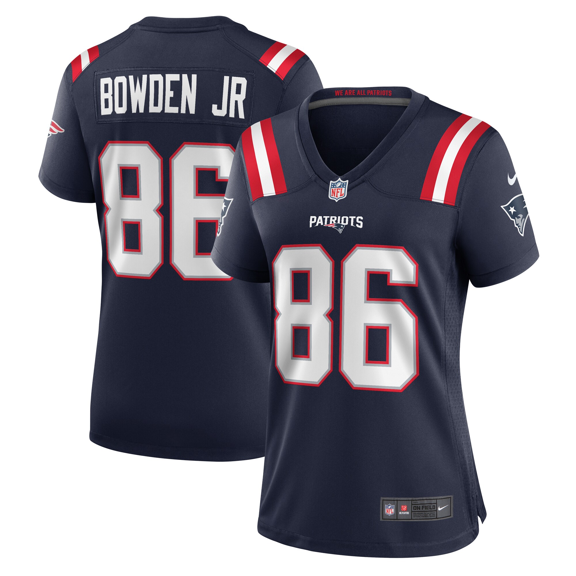 Lynn Bowden Jr. New England Patriots Women's Home Game Player Jersey - Navy
