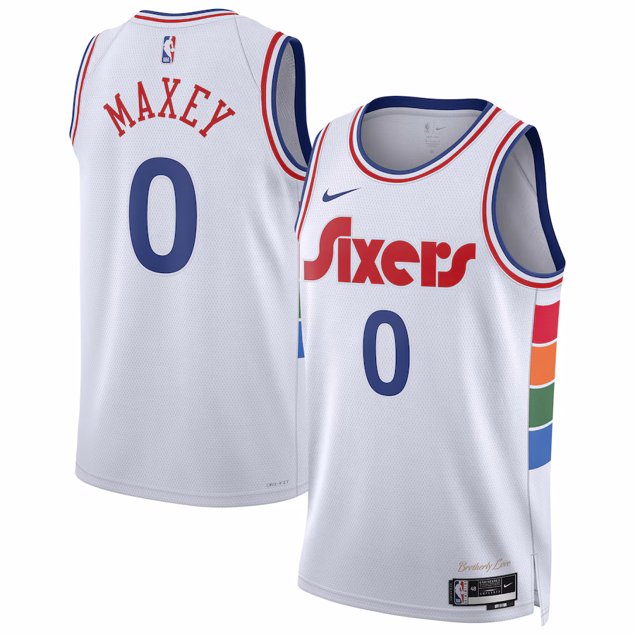 Tyrese Maxey Philadelphia 76ers Nike Unisex 2024/25 Swingman Player Jersey - City Edition - White