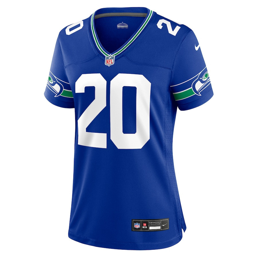 Julian Love 20 Seattle Seahawks Women Throwback Retired Game Jersey - Royal