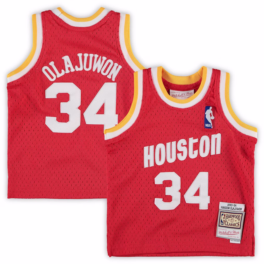 Infant Houston Rockets Hakeem Olajuwon Mitchell & Ness Red 1993/94 Hardwood Classics Retired Player Jersey