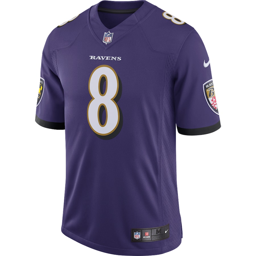 Mens Baltimore Ravens Lamar Jackson Purple Speed Machine Limited Jersey