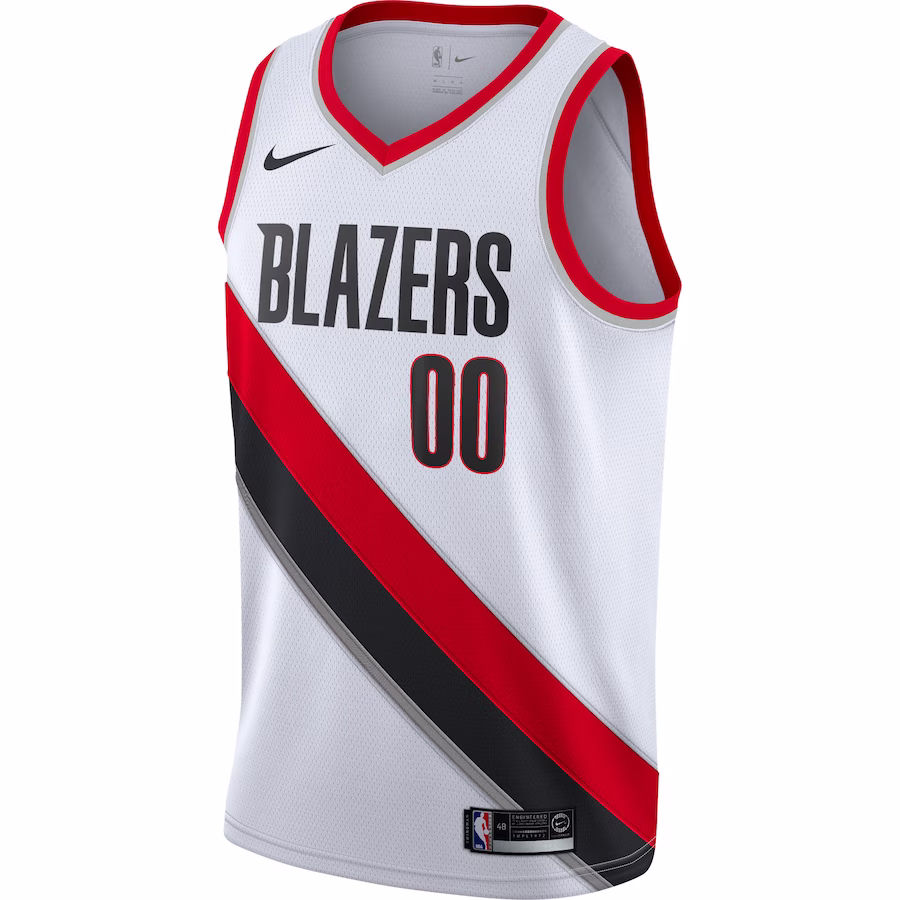 Men's Portland Trail Blazers Nike White 2020/21 Swingman Custom Jersey - Association Edition