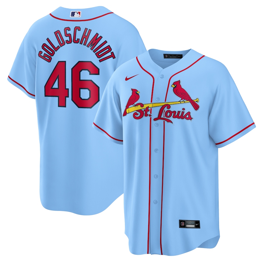 Youth St. Louis Cardinals Paul Goldschmidt Nike Light Blue Alternate Replica Player Name Jersey