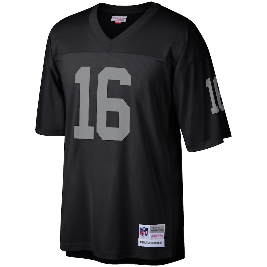 Mens Las Vegas Raiders Jim Plunkett Black Retired Player Legacy Replica Jersey