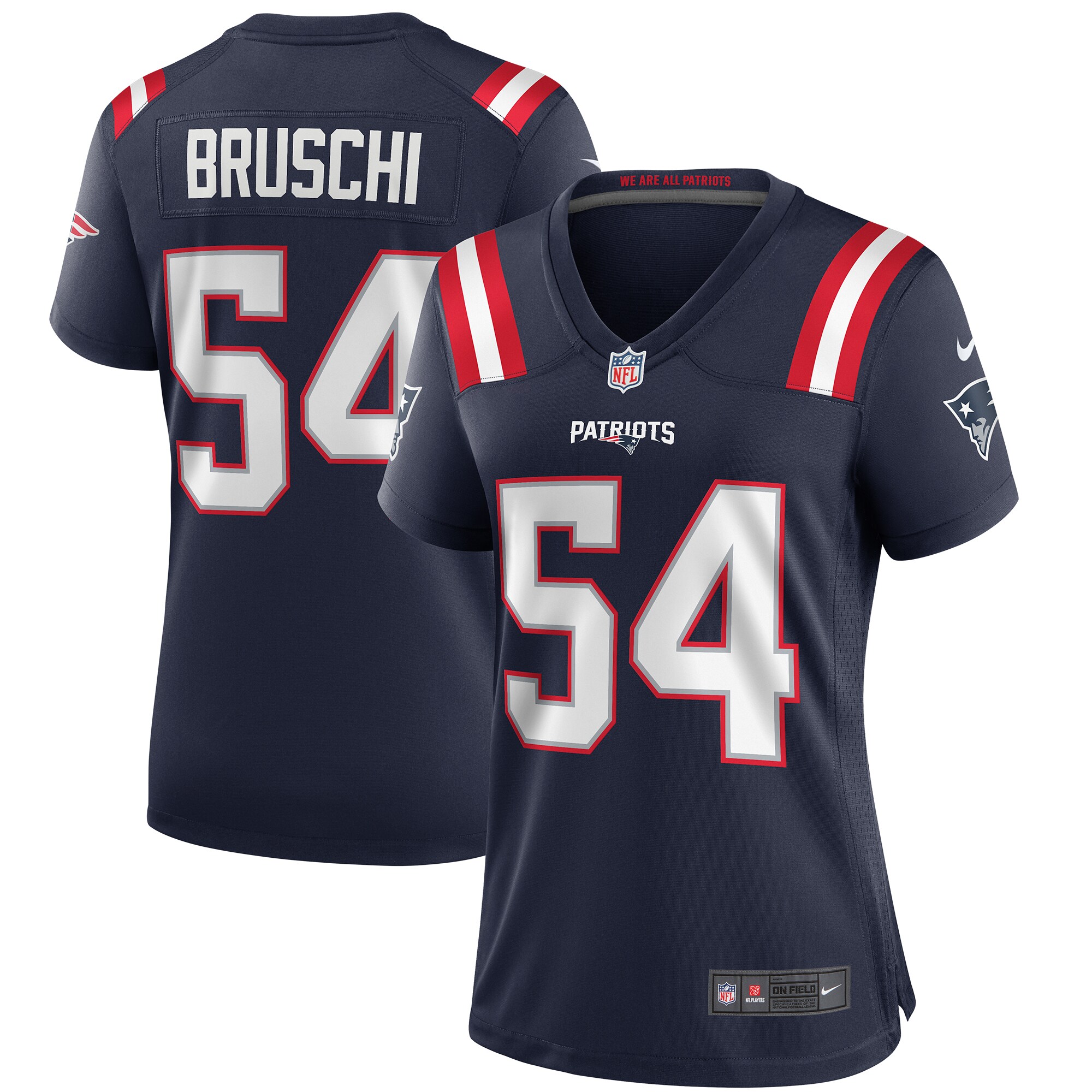 Tedy Bruschi New England Patriots Women's Game Retired Player Jersey - Navy