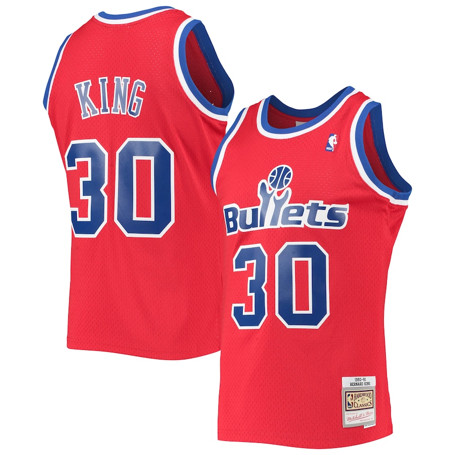 Men's Washington Bullets Bernard King Mitchell & Ness Red Hardwood Classics Swingman Jersey