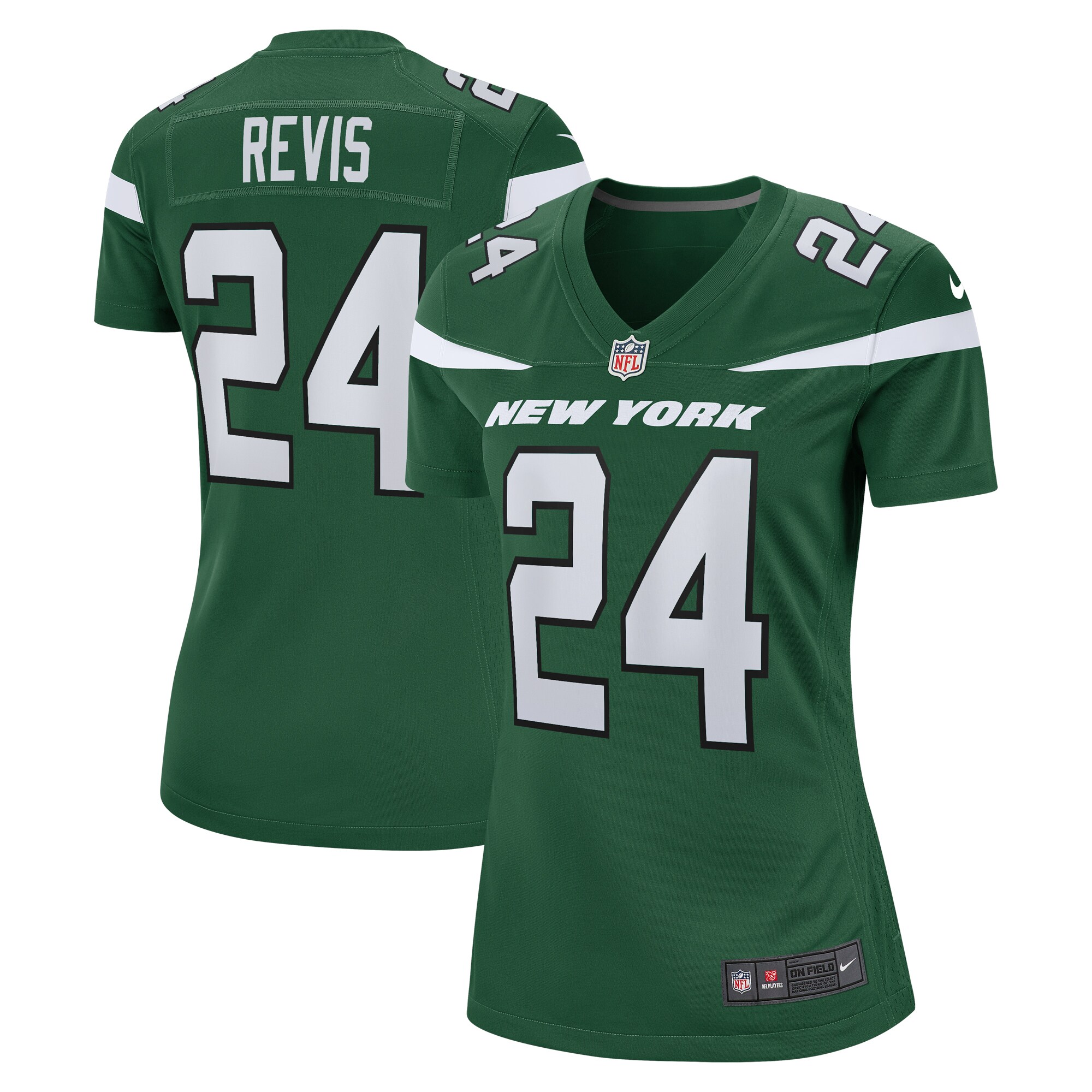 Darrelle Revis New York Jets Women's Retired Player Game Jersey - Gotham Green