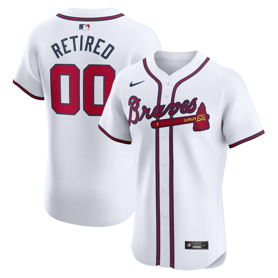 Men's Atlanta Braves White Home Elite Pick-A-Player Retired Roster Jersey