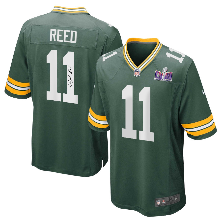 Jayden Reed 11 Signed Green Bay Packers Super Bowl LVIII Game Men Jersey - Green