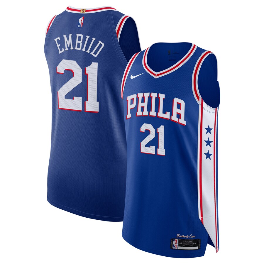 Men's Philadelphia 76ers Joel Embiid Nike Royal Authentic Jersey - Association Edition