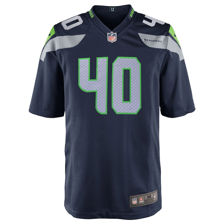 Derrick Coleman 40 Seattle Seahawks YOUTH Team Color Game Jersey - College Navy