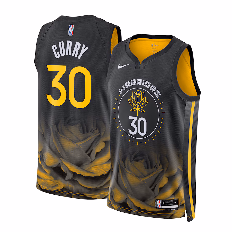Unisex Golden State Warriors Stephen Curry Nike Black 2022/23 Swingman Jersey - City Edition