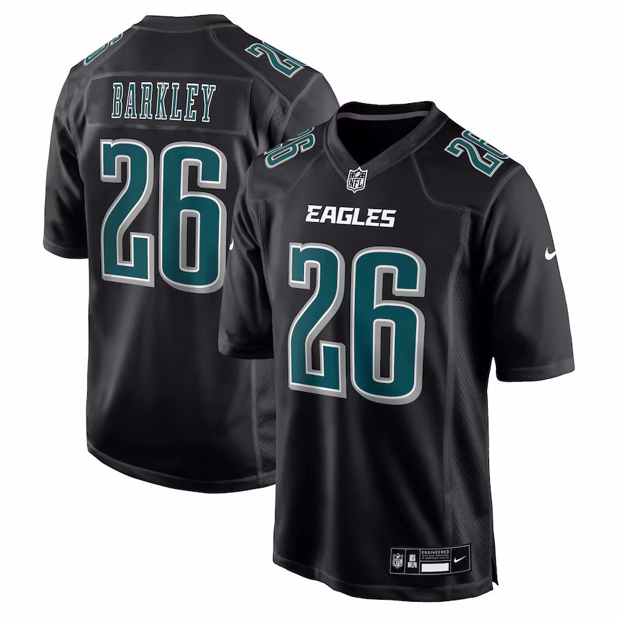 Saquon Barkley Philadelphia Eagles Nike Carbon Fashion Jersey - Carbon Black