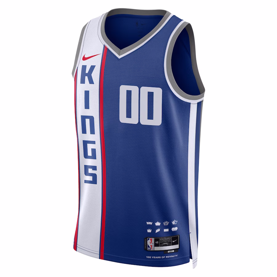 Unisex Sacramento Kings Nike Blue 2023/24 Custom Swingman Jersey - City Edition