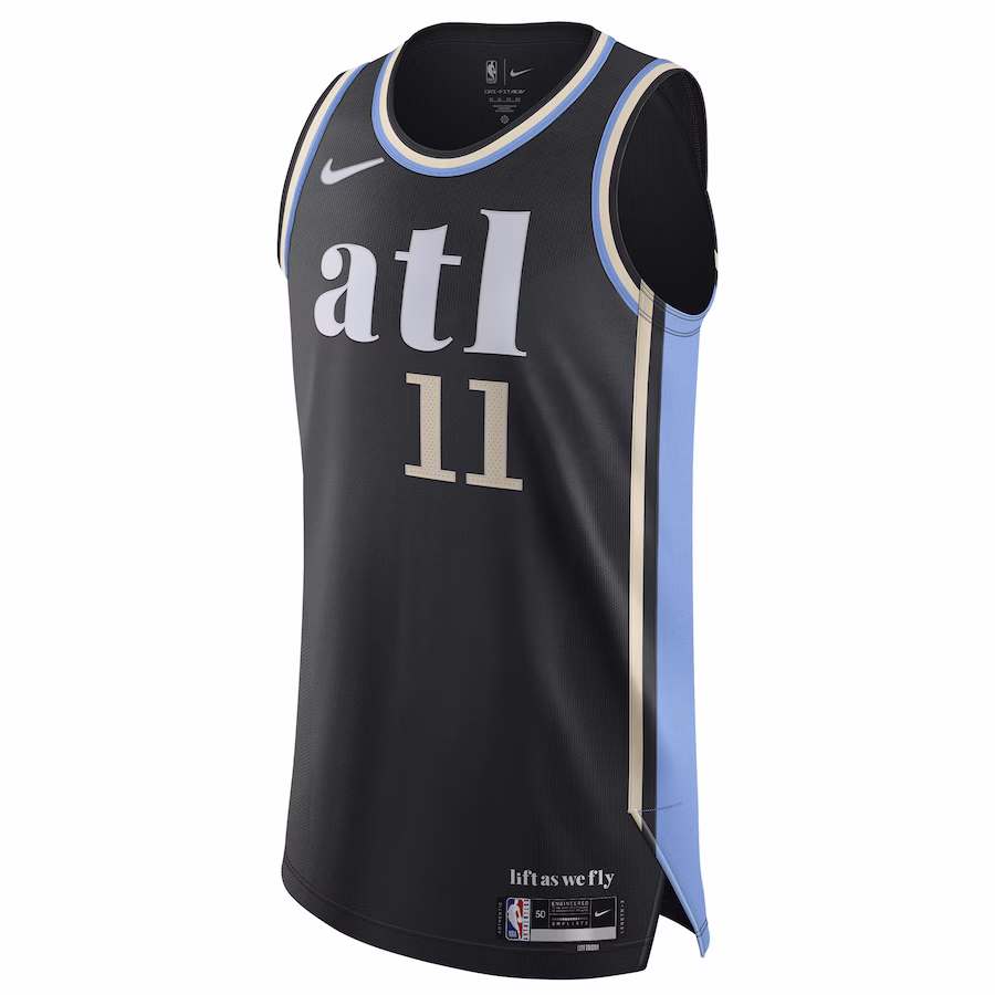 Men's Atlanta Hawks Trae Young Nike Black Authentic Jersey - City Edition