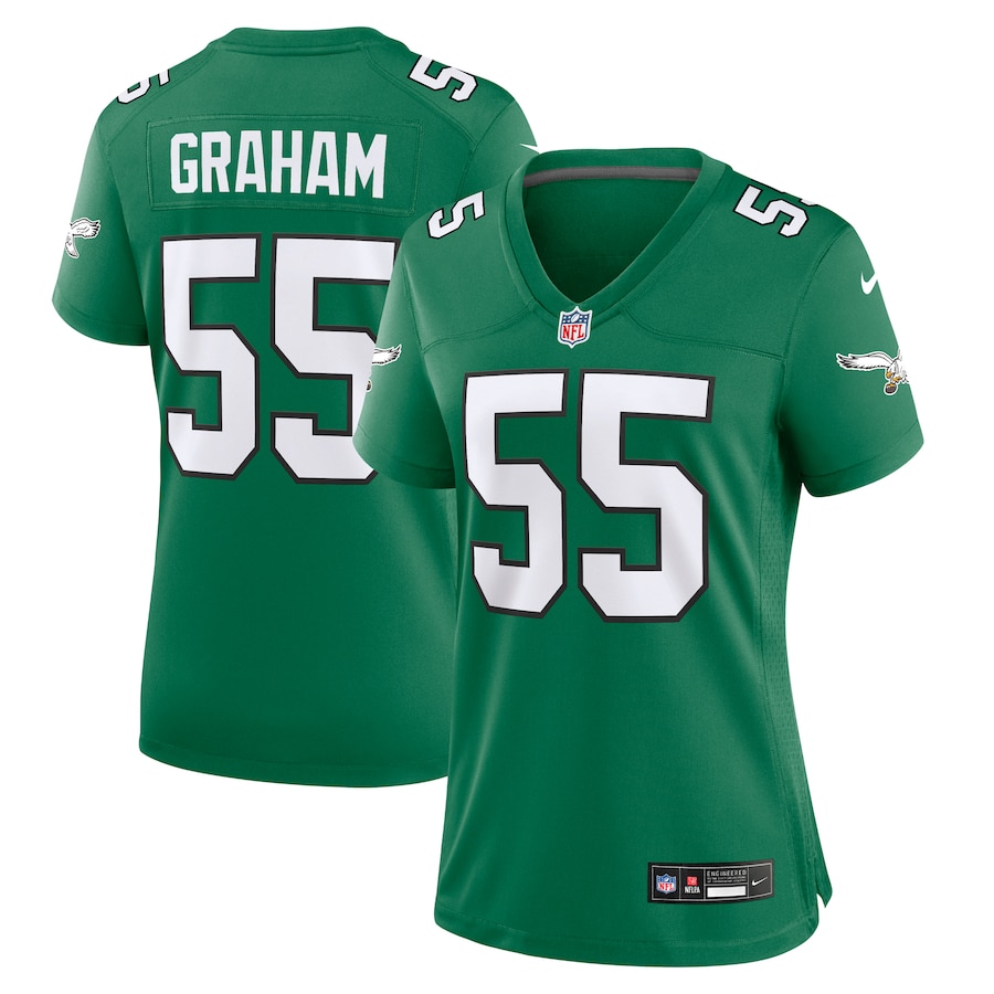 Womens Philadelphia Eagles Brandon Graham Kelly Green Alternate Game Jersey