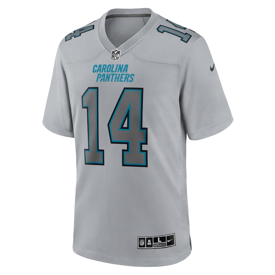 Mens Carolina Panthers Sam Darnold Gray Atmosphere Fashion Game Jersey