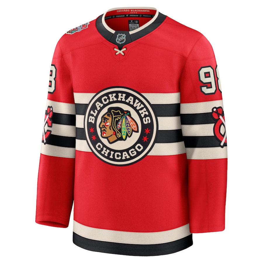 Connor Bedard Chicago Blackhawks Fanatics 2025 NHL Winter Classic Premium Player Jersey - Red