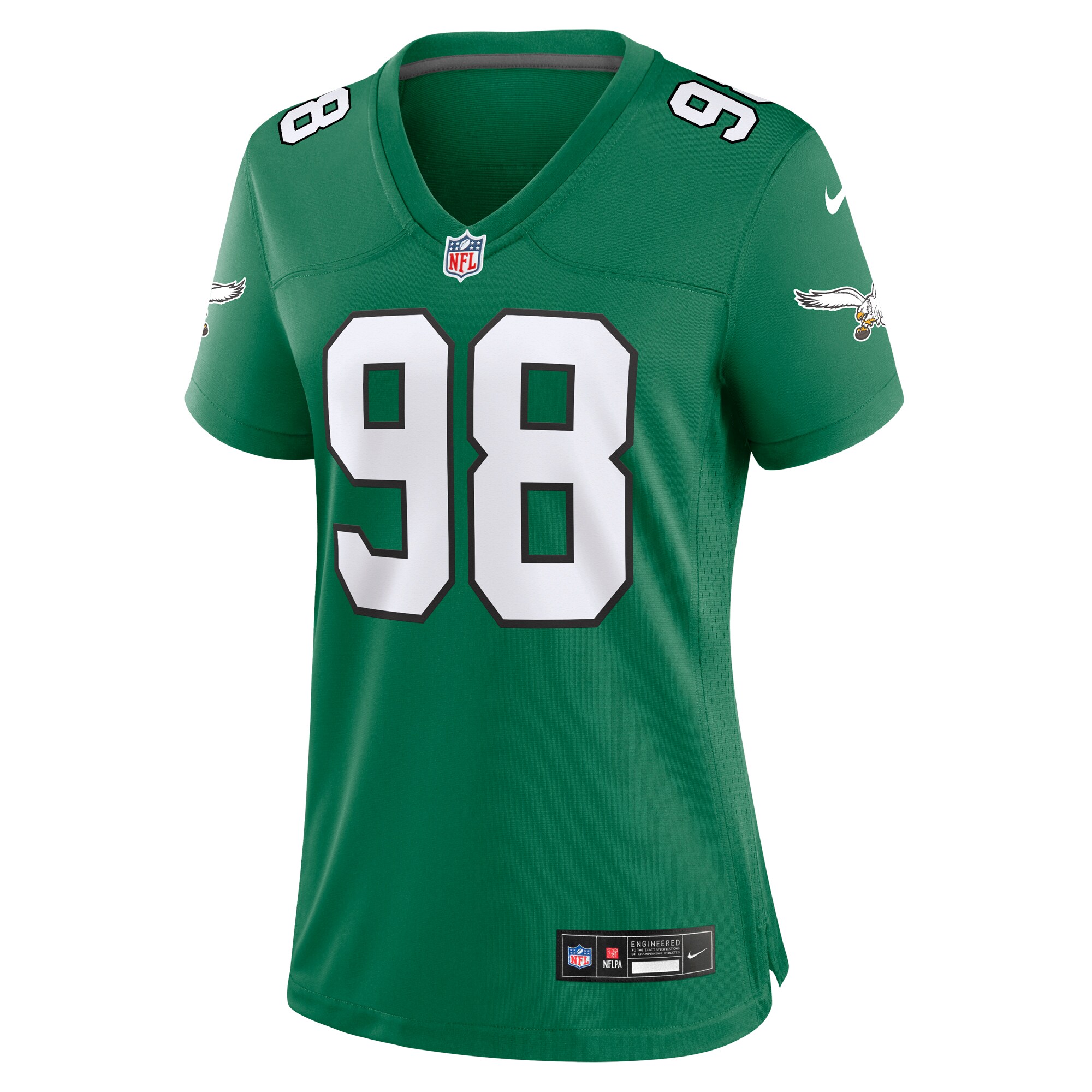Jalen Carter Philadelphia Eagles Women's Alternate Game Jersey - Kelly Green