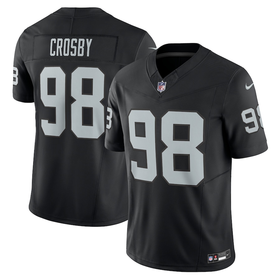 Mens Las Vegas Raiders Maxx Crosby Black Vapor F.U.S.E. Limited Jersey
