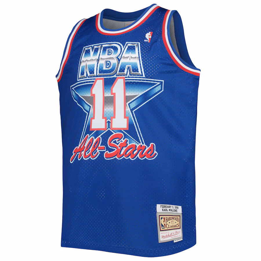 Men's Western Conference Karl Malone Mitchell & Ness Royal Hardwood Classics 1992 NBA All-Star Game Swingman Jersey