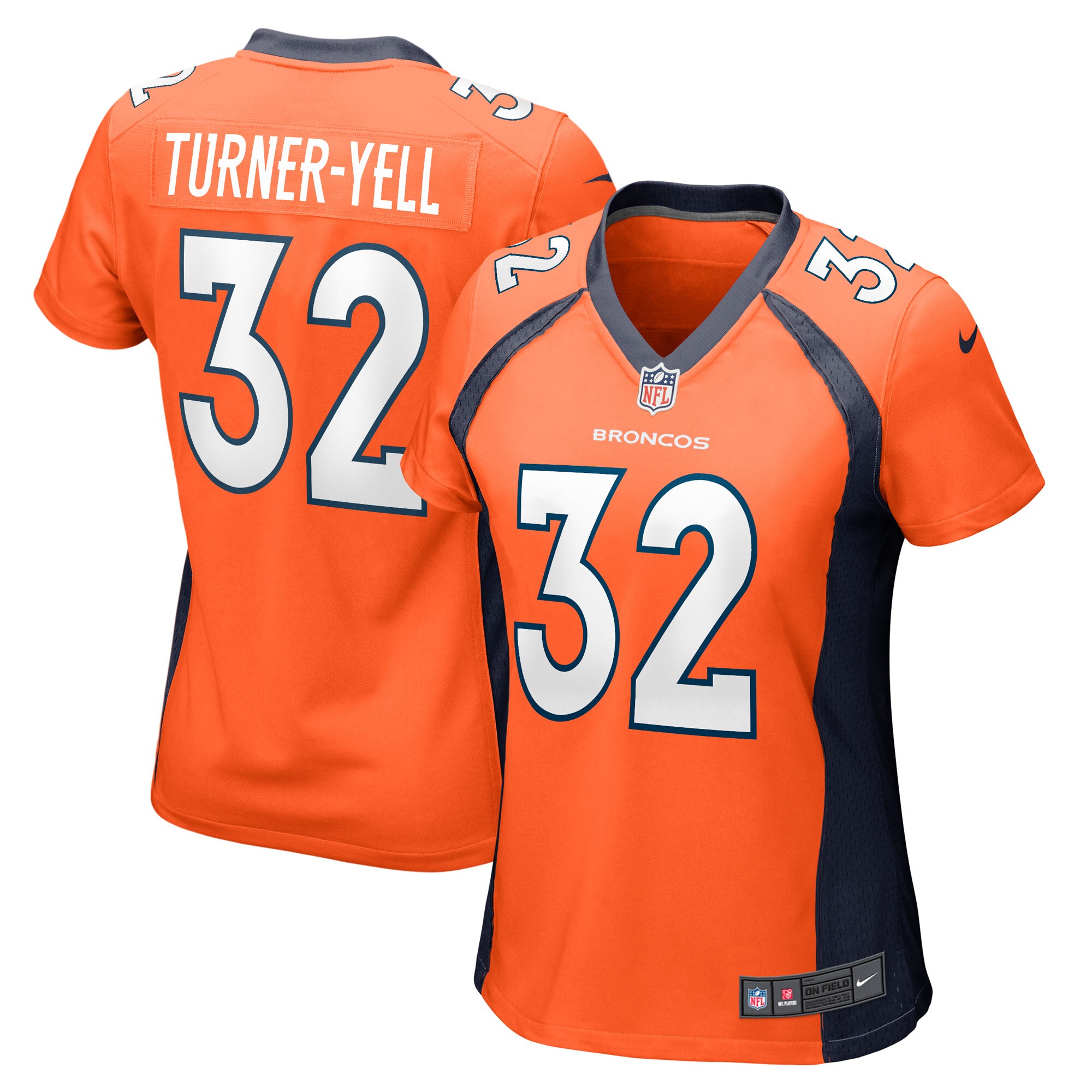 Delarrin Turner-Yell Denver Broncos Women's Game Player Jersey - Orange