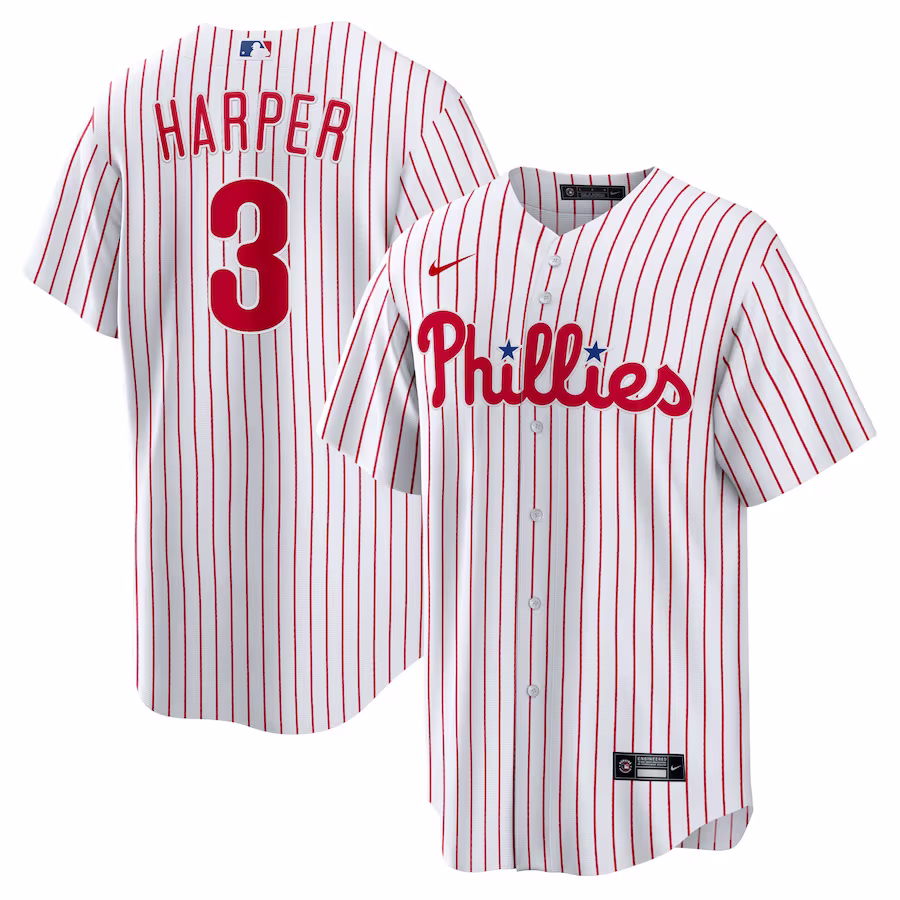 Bryce Harper Philadelphia Phillies Nike Home Replica Player Name Jersey - White