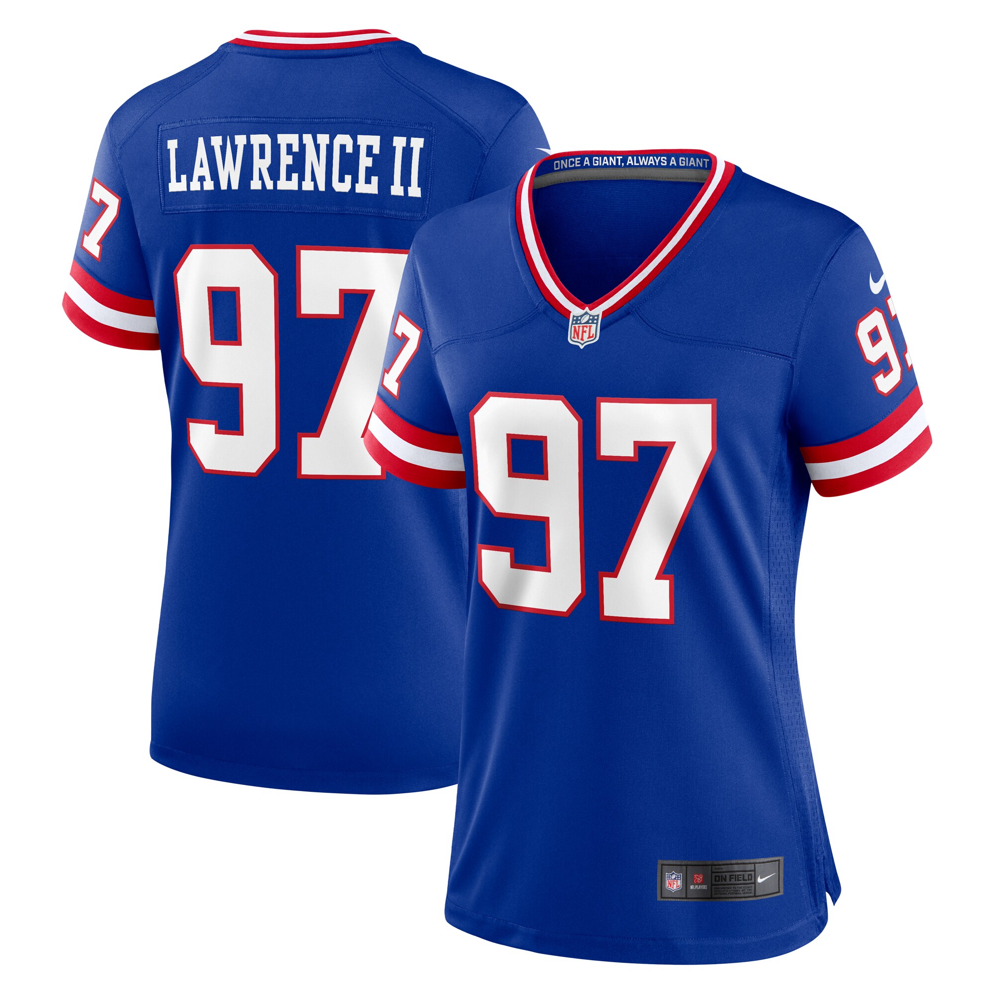 Dexter Lawrence II New York Giants Women's Classic Game Player Jersey - Royal