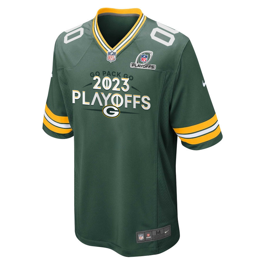 Green Bay Packers Go Pack Go 2023 Playoffs Ready Game Men Custom Jersey - Green