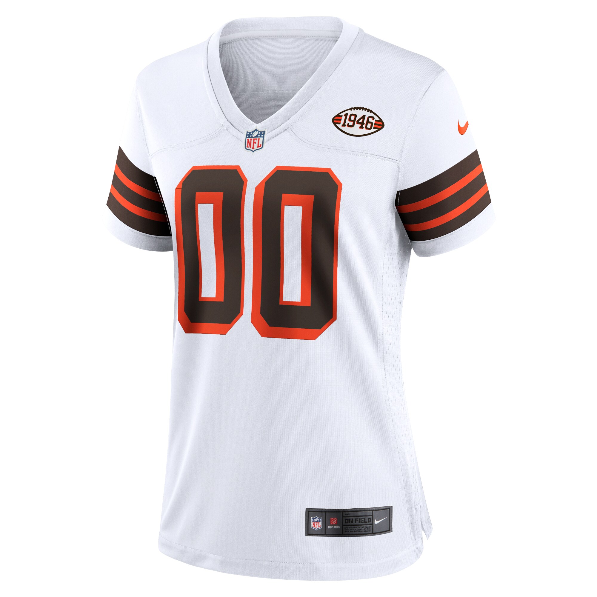 Cleveland Browns Women's 1946 Collection Alternate Custom Jersey - White