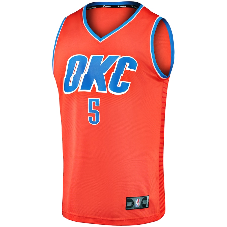 Luguentz Dort Oklahoma City Thunder Fanatics Fast Break Replica Player Jersey - Statement Edition - Orange