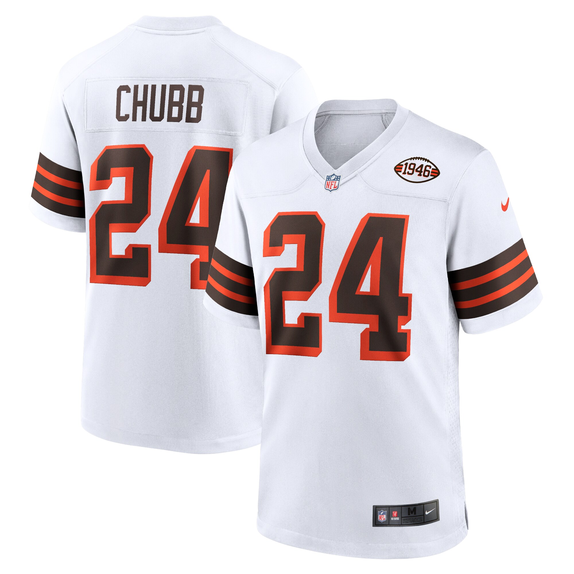 Nick Chubb Cleveland Browns 1946 Collection Alternate Game Jersey - White