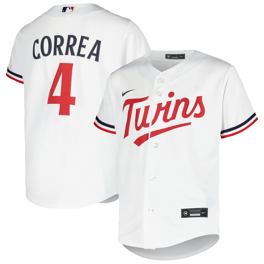 Youth Minnesota Twins Carlos Correa White Alternate Replica Player Jersey