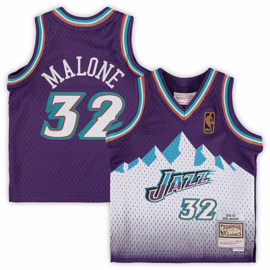 Infant Utah Jazz Karl Malone Mitchell & Ness Purple Retired Player Jersey