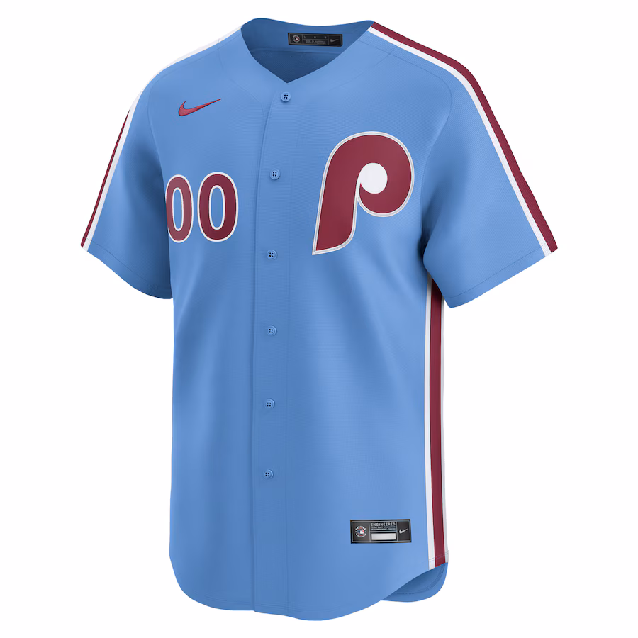 Philadelphia Phillies Nike Alternate Limited Custom Jersey – Light Blue
