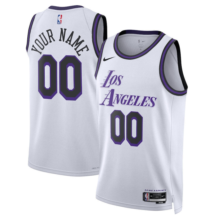 Unisex NBA Los Angeles Lakers White 2022/23 Swingman Custom Jersey - City Edition