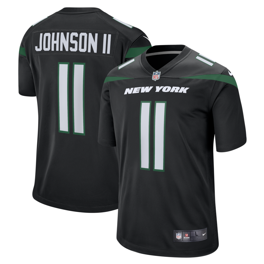 Mens New York Jets Jermaine Johnson II Stealth Black Alternate Game Jersey