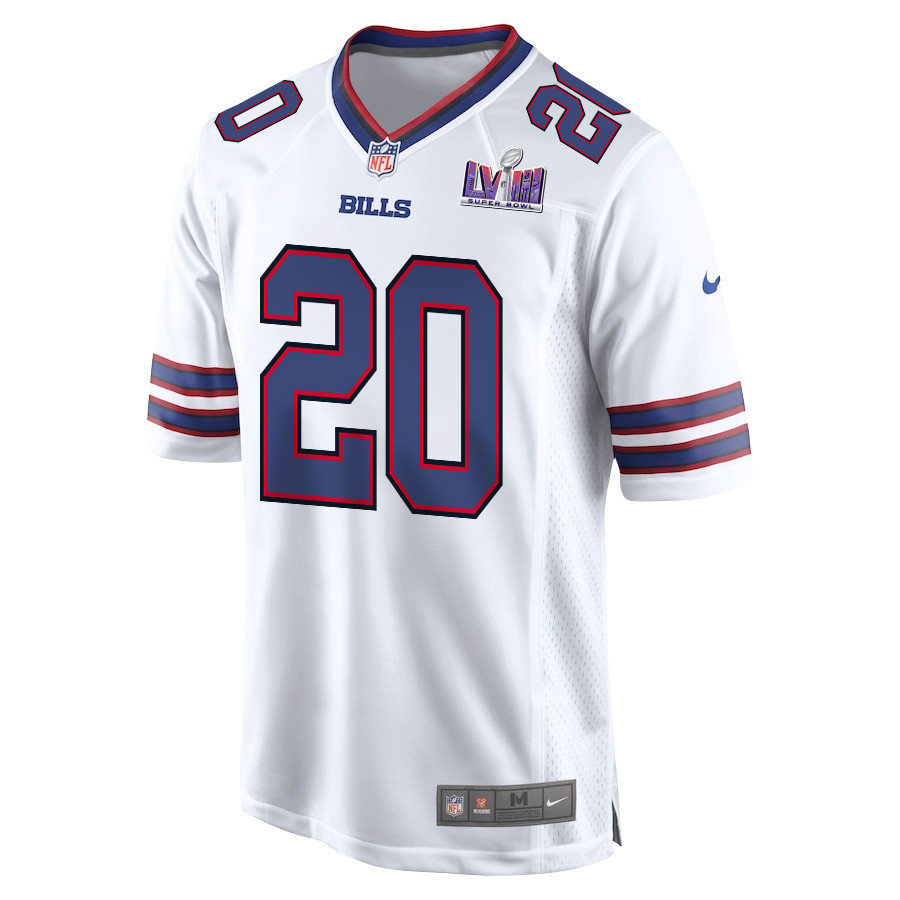 Taylor Rapp 20 Signed Buffalo Bills Super Bowl LVIII Game Men Jersey - White