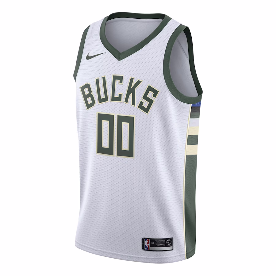 Men's Milwaukee Bucks Nike White Swingman Custom Jersey - Association Edition