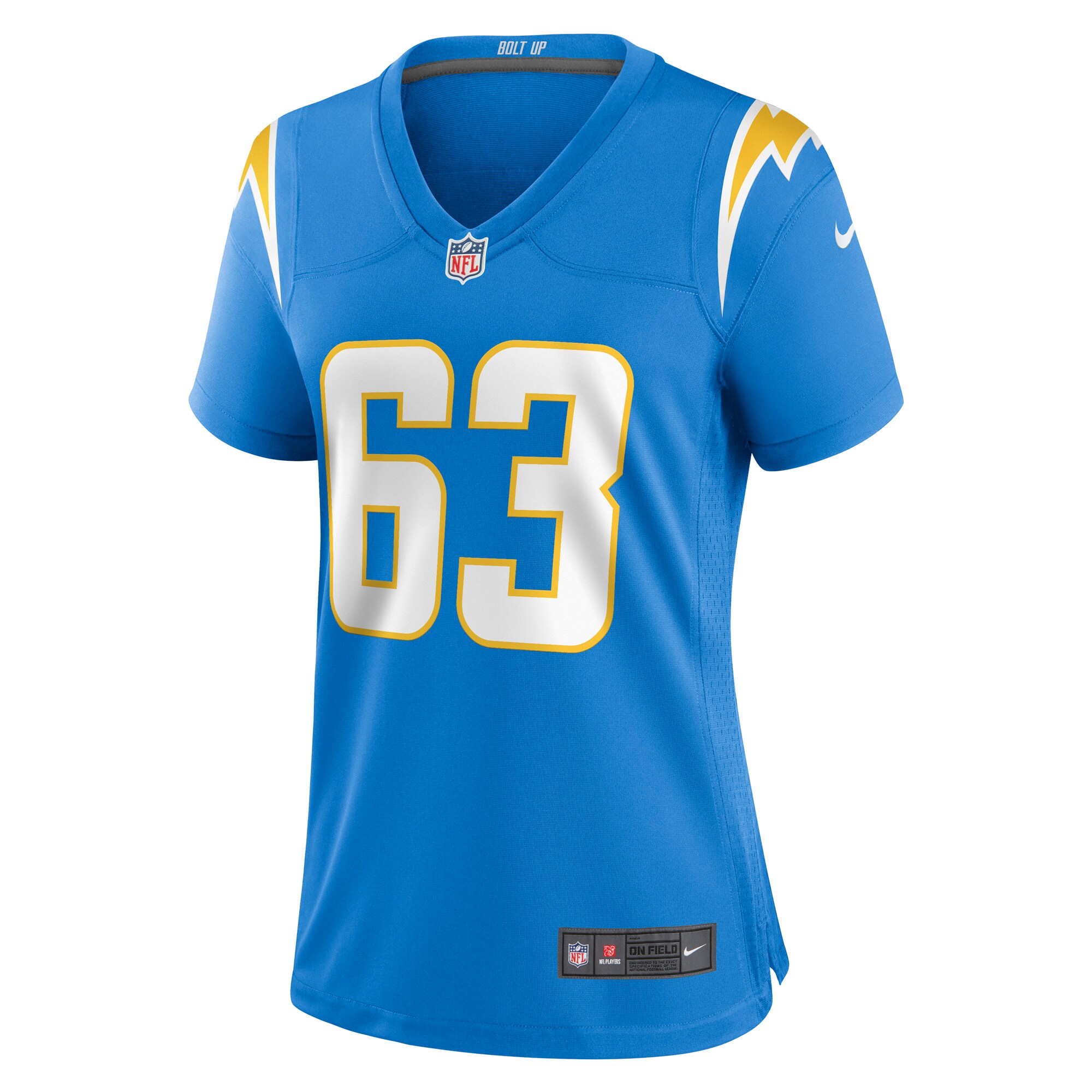 Corey Linsley Los Angeles Chargers Women's Game Player Jersey - Powder Blue