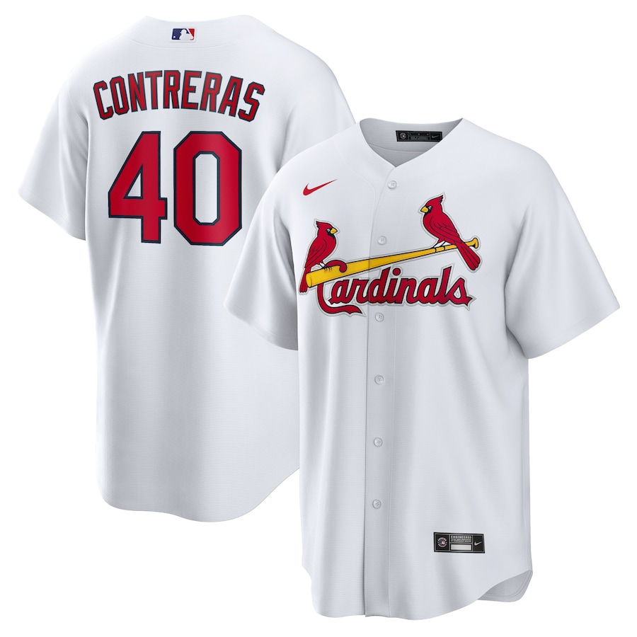 Men's St. Louis Cardinals Willson Contreras White Home Official Replica Player Jersey