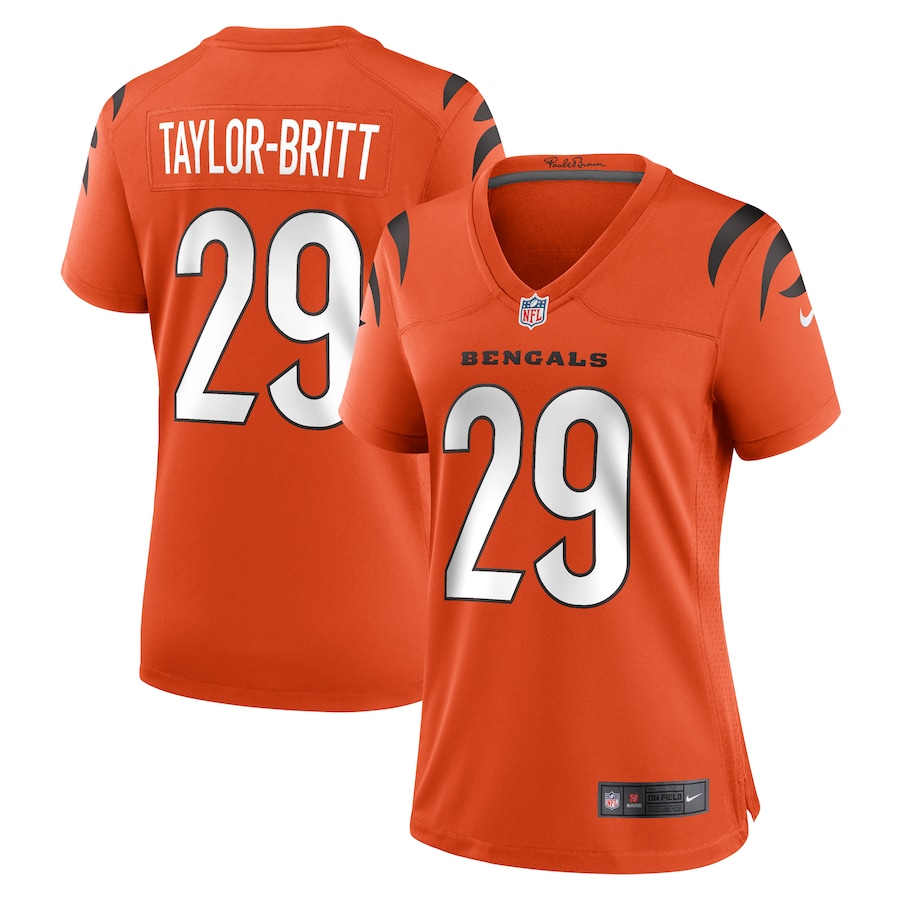 Womens Cincinnati Bengals Cam Taylor-Britt Orange Alternate Game Jersey