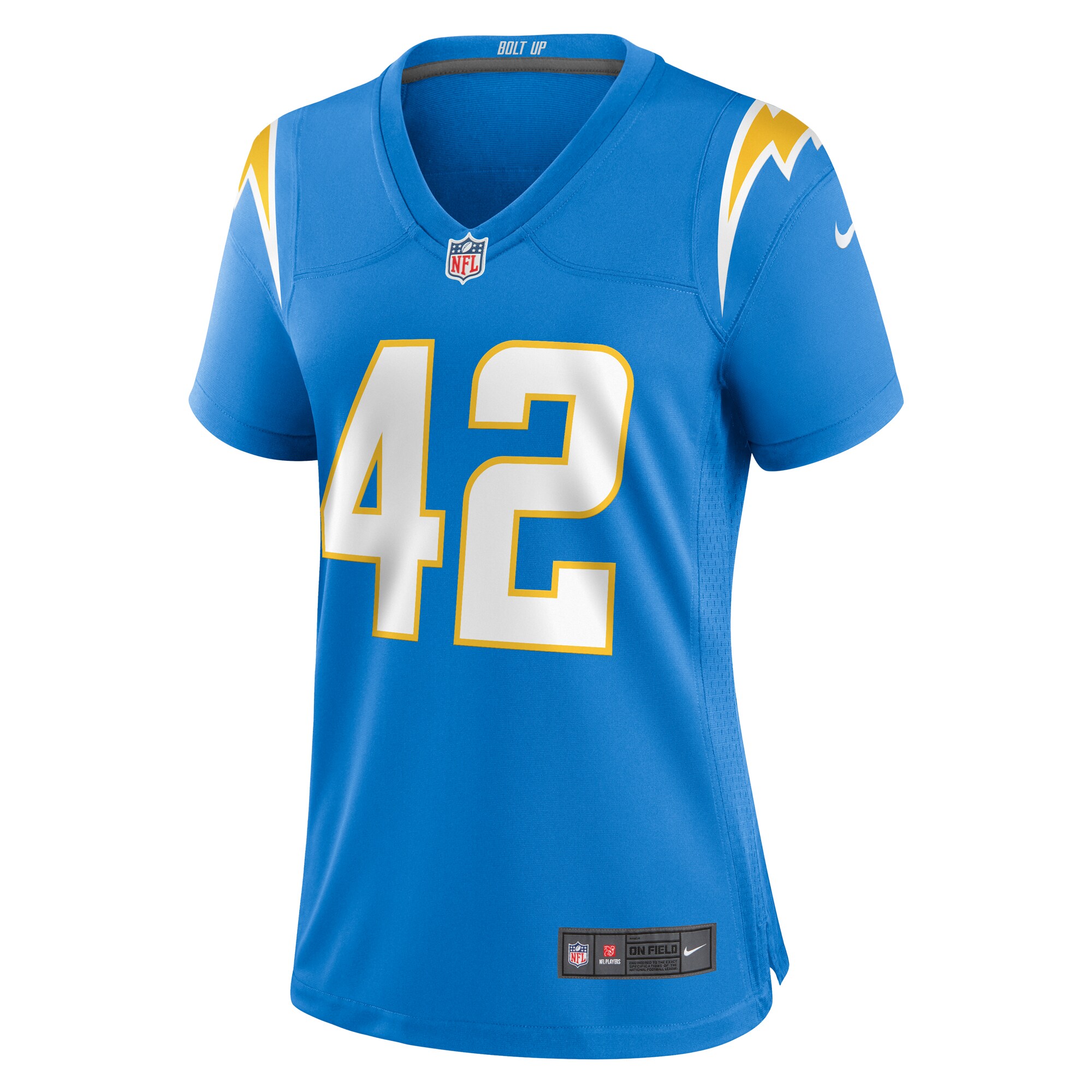 Elijah Dotson Los Angeles Chargers Women's Team Game Jersey - Powder Blue
