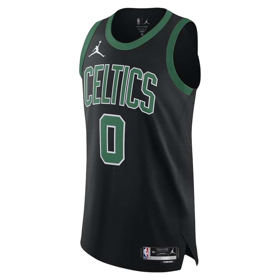 Men's Boston Celtics Jayson Tatum Jordan Brand Black Authentic Player Jersey