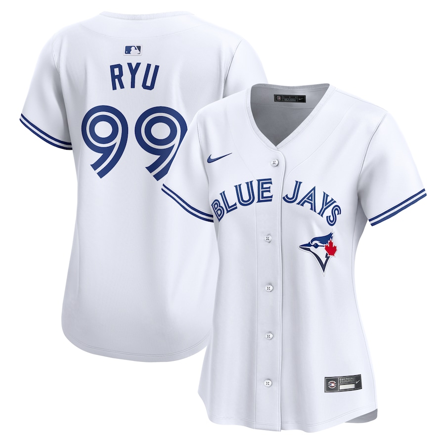 Women's Toronto Blue Jays Hyun Jin Ryu White Home Limited Player Jersey