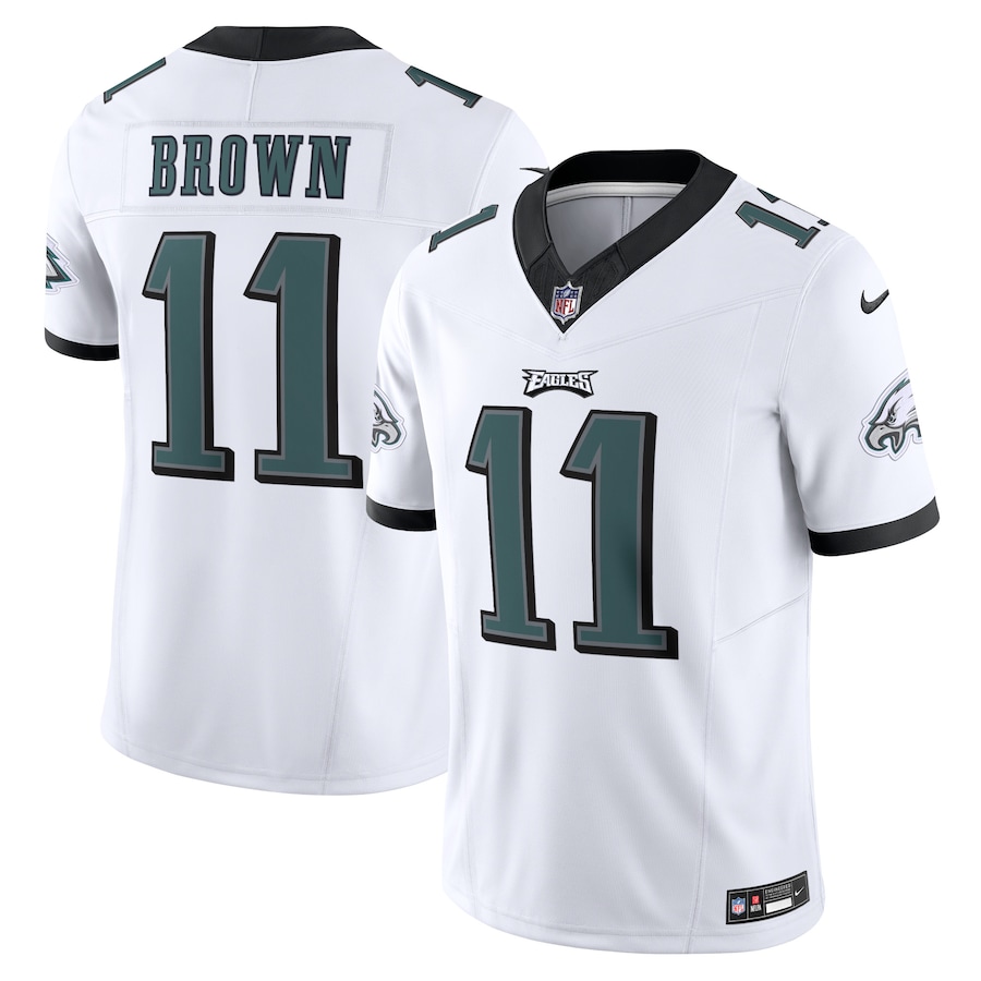 Mens Philadelphia Eagles A.J. Brown White Vapor F.U.S.E. Limited Jersey