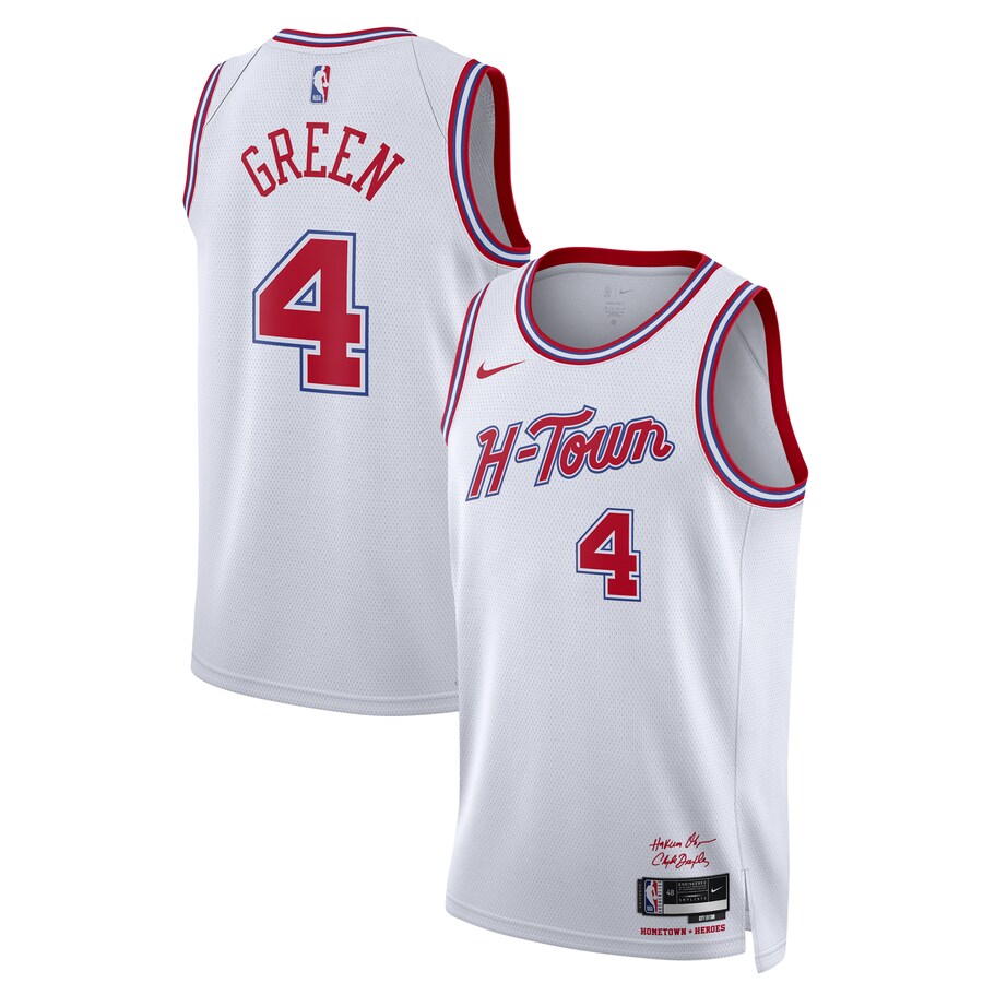 Unisex Houston Rockets Jalen Green Nike White 2023/24 Swingman Jersey - City Edition