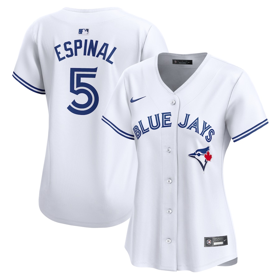 Women's Toronto Blue Jays Santiago Espinal White Home Limited Player Jersey