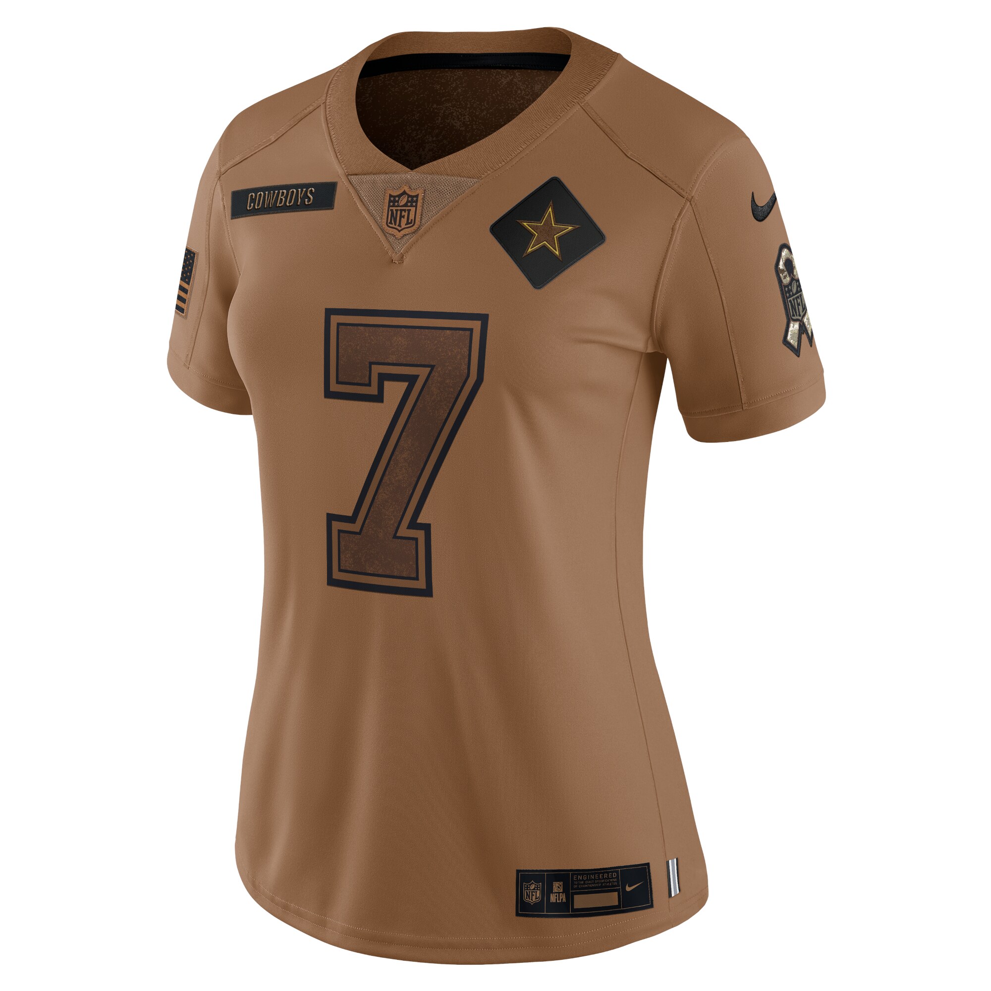Trevon Diggs Dallas Cowboys Women's 2023 Salute To Service Limited Jersey - Brown