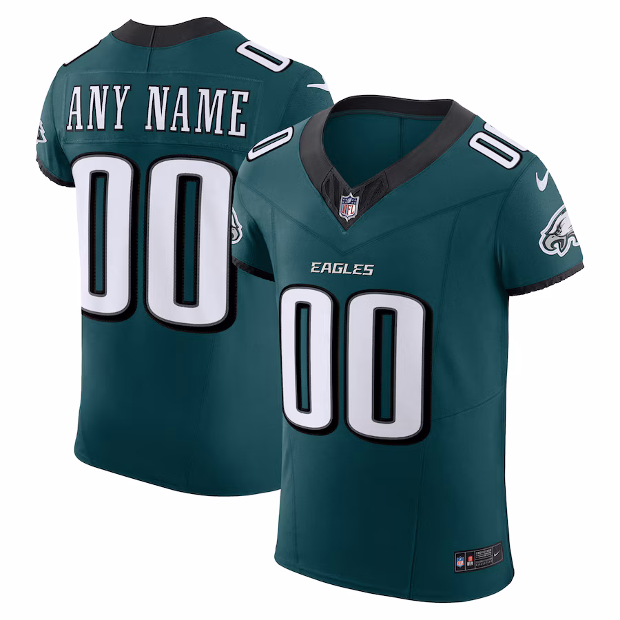 Philadelphia Eagles Nike Team Vapor F.U.S.E. Elite Custom Jersey - Midnight Green